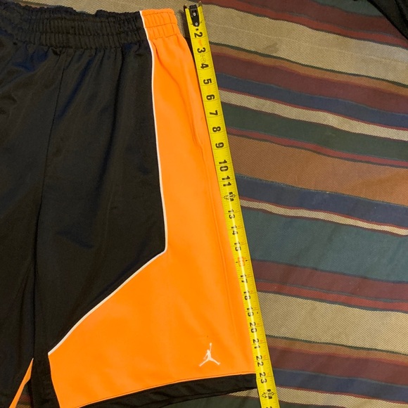 Jordan Black and Orange Basketball Athletic Shorts - Picture 3 of 4